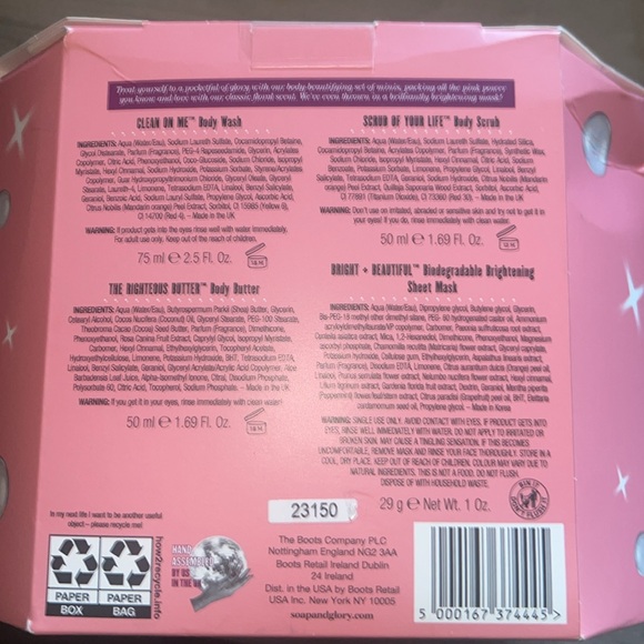 Soap and Glory Play A Little Pink Gift Set NWT - Picture 2 of 3